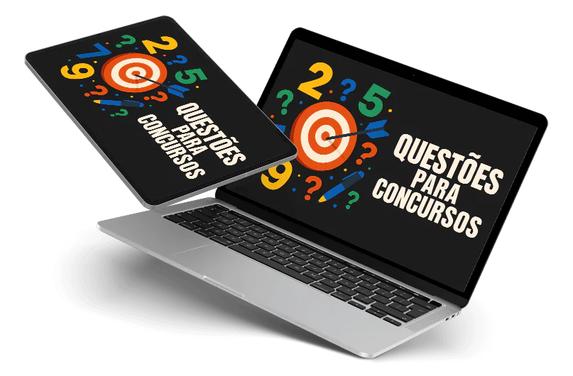 Mockup do Bônus Questões para Concursos